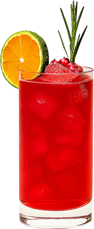 Christmas Collins cocktail