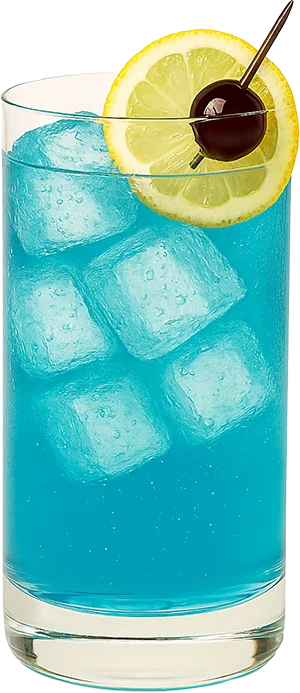 Sparkling Blue Lagoon cocktail